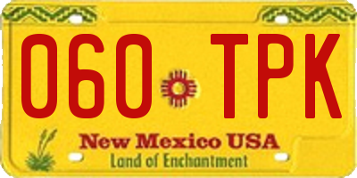 NM license plate 060TPK