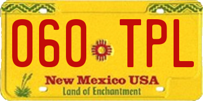 NM license plate 060TPL