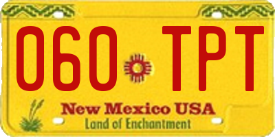 NM license plate 060TPT