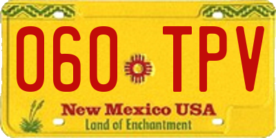 NM license plate 060TPV