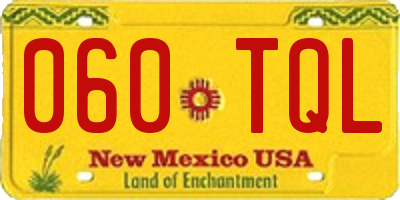 NM license plate 060TQL
