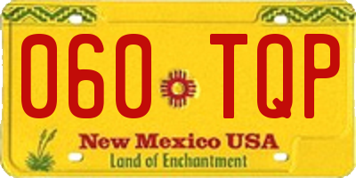 NM license plate 060TQP