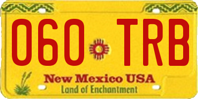 NM license plate 060TRB