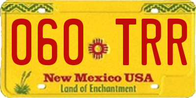NM license plate 060TRR