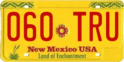 NM license plate 060TRU