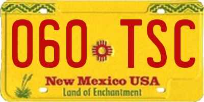 NM license plate 060TSC
