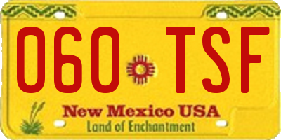 NM license plate 060TSF