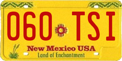 NM license plate 060TSI