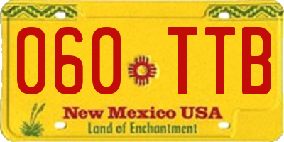 NM license plate 060TTB