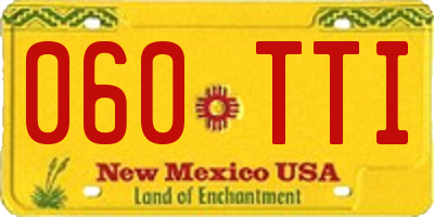NM license plate 060TTI