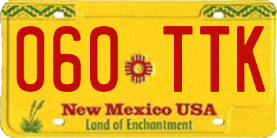 NM license plate 060TTK