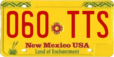 NM license plate 060TTS