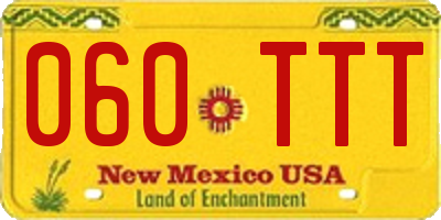 NM license plate 060TTT