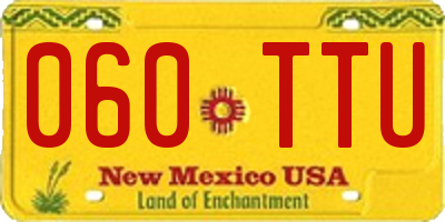 NM license plate 060TTU
