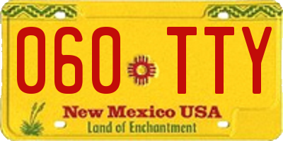 NM license plate 060TTY