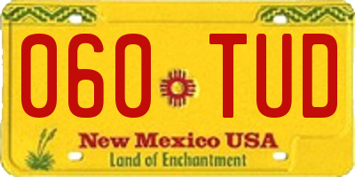 NM license plate 060TUD