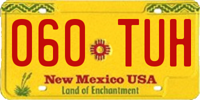NM license plate 060TUH