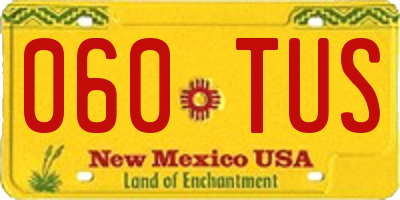 NM license plate 060TUS