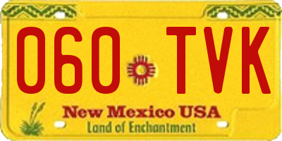 NM license plate 060TVK