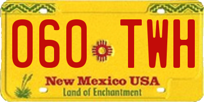 NM license plate 060TWH