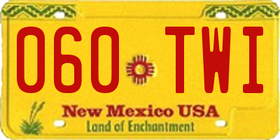 NM license plate 060TWI