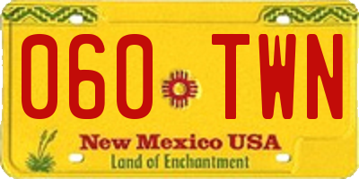 NM license plate 060TWN