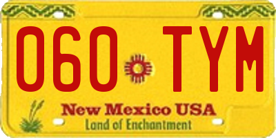 NM license plate 060TYM