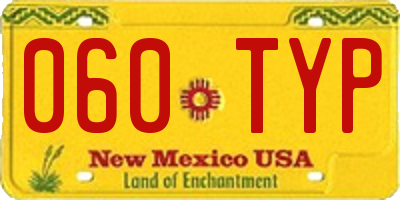 NM license plate 060TYP