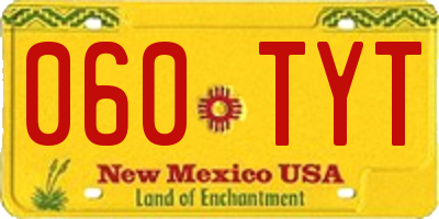 NM license plate 060TYT