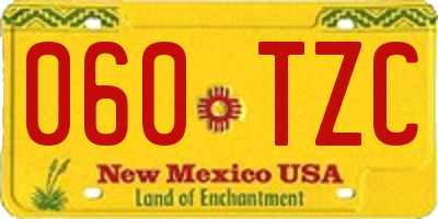 NM license plate 060TZC