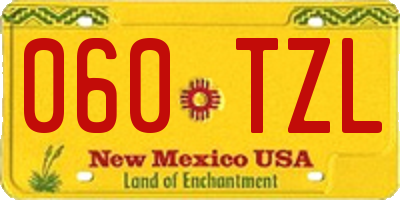 NM license plate 060TZL