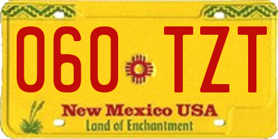 NM license plate 060TZT