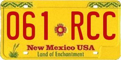NM license plate 061RCC