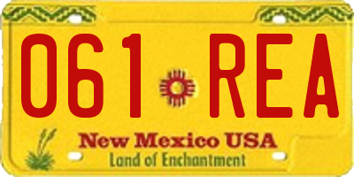 NM license plate 061REA