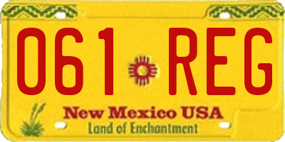 NM license plate 061REG