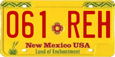 NM license plate 061REH