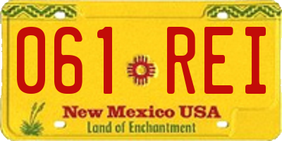 NM license plate 061REI