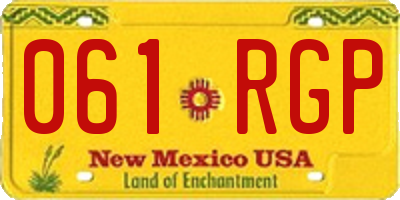 NM license plate 061RGP