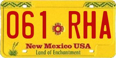 NM license plate 061RHA