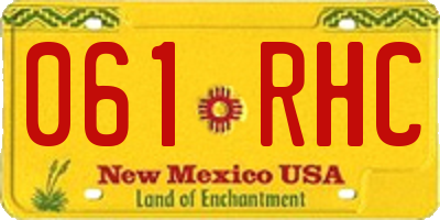 NM license plate 061RHC