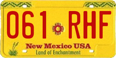 NM license plate 061RHF