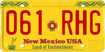NM license plate 061RHG