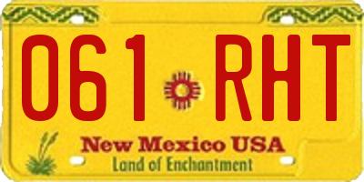 NM license plate 061RHT