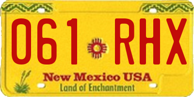 NM license plate 061RHX