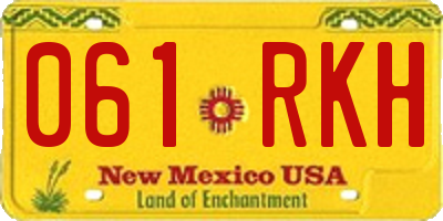 NM license plate 061RKH