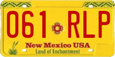 NM license plate 061RLP