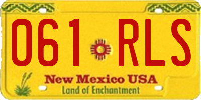 NM license plate 061RLS