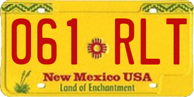 NM license plate 061RLT