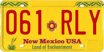 NM license plate 061RLY