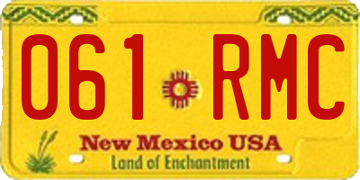 NM license plate 061RMC